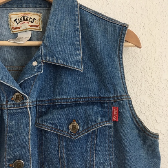 Vintage Timeless Tickets Denim Vest - Picture 3 of 6